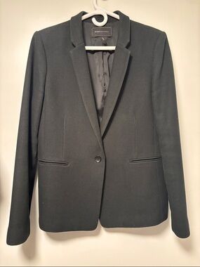 BCBGMaxAzria Black Single-Button Textured Blazer